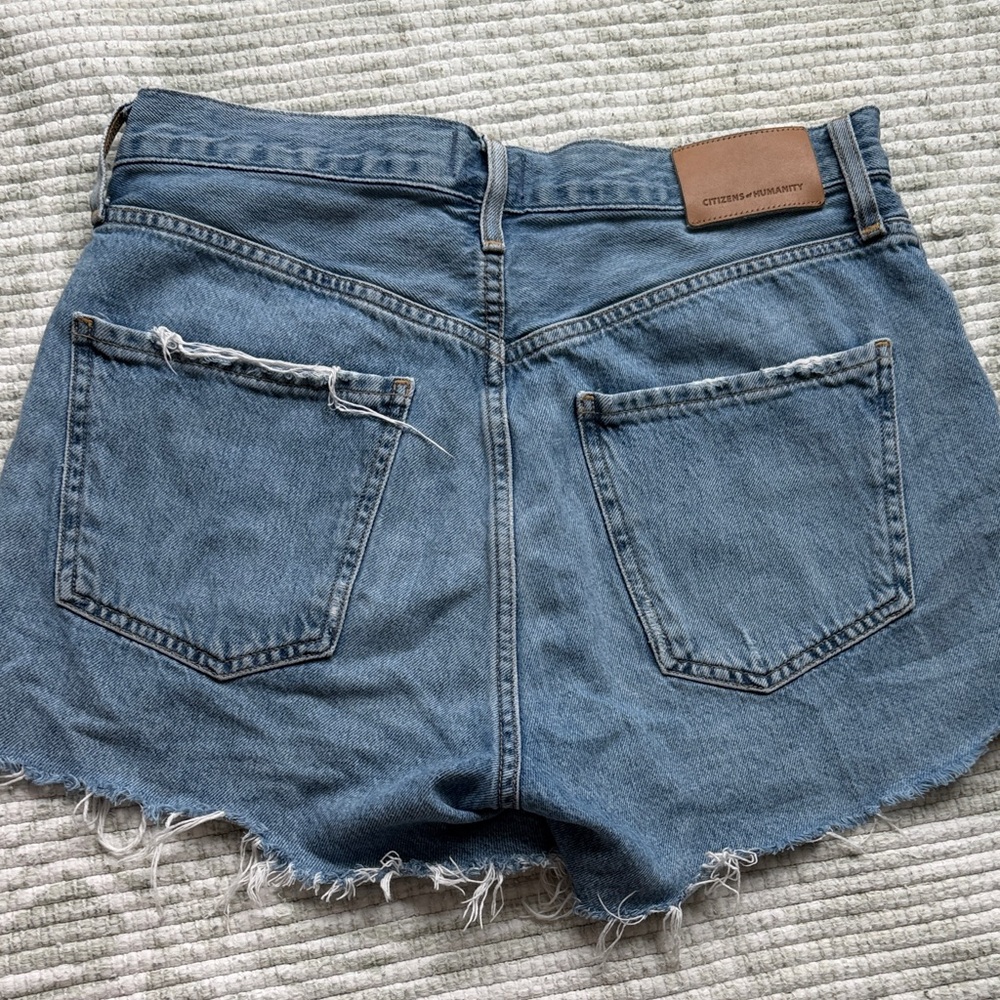 Citizens of Humanity Distressed Blue Jean Shorts